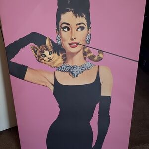 Audrey Pink and Black Wall Art